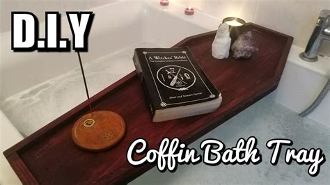 Coffin Bath Tray Goth Diy Batbones Goth Home Decor