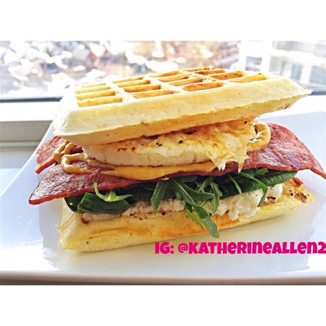 Like cricket and whiskey, the sandwich is a quintessentially british invention that has taken over the world. Ripped Recipes - Savoury Low-Carb Waffle Breakfast Sandwich