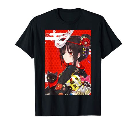 Buy Anime Girl Japanese Waifu Kawaii Neko Cat Kitsune T Shirt Online At