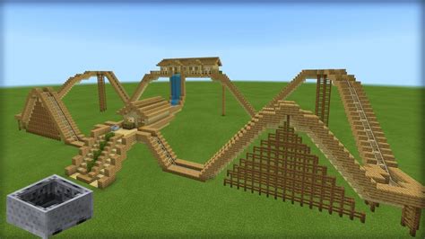 minecraft tutorial how to make a wooden roller coaster survival house youtube minecraft