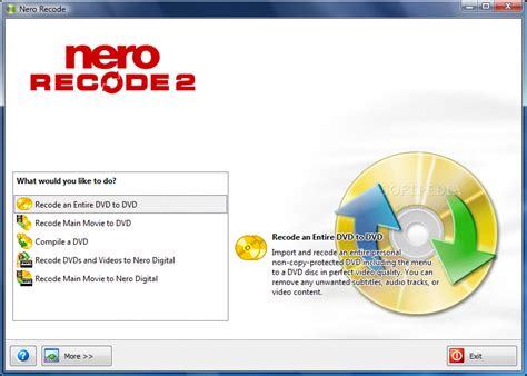 Nero recode isn't pretentious resource wise and installs in just a few seconds. DVD Recoding