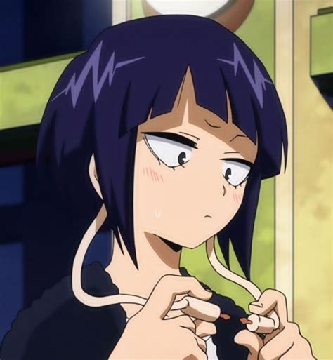 An Anime Character Is Brushing Her Teeth In Front Of A Mirror And Looking At The Camera