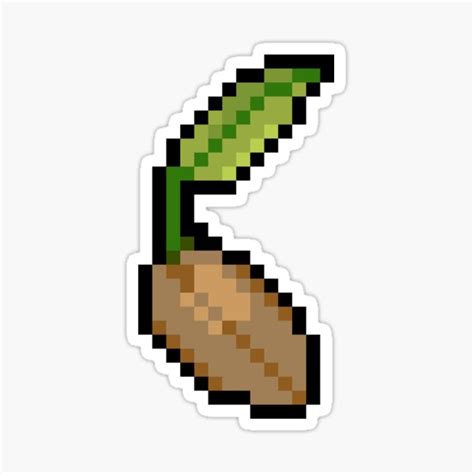 Pixel Seedling Sticker By Thecatghost Redbubble