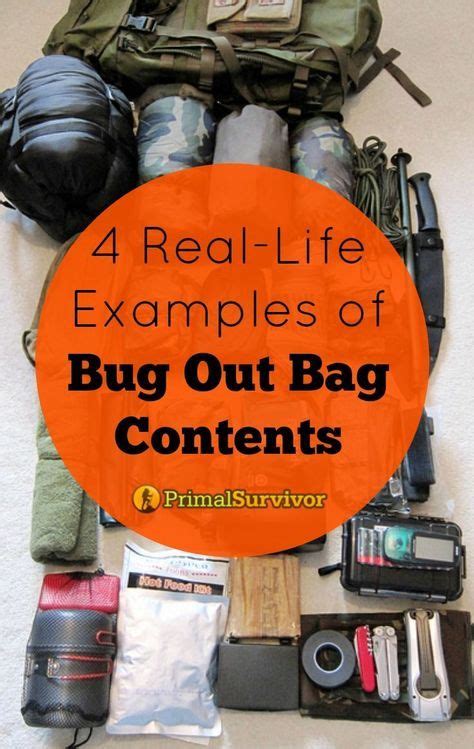 4 Real Life Examples Of Bug Out Bag Contents Bug Out Bag Bug Out Bag
