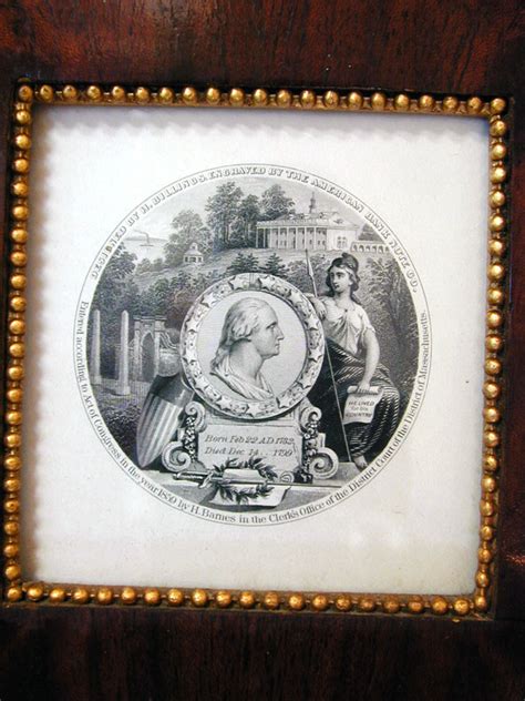 Framed Grouping Of 18th And 19th Century George Washington Memorabilia