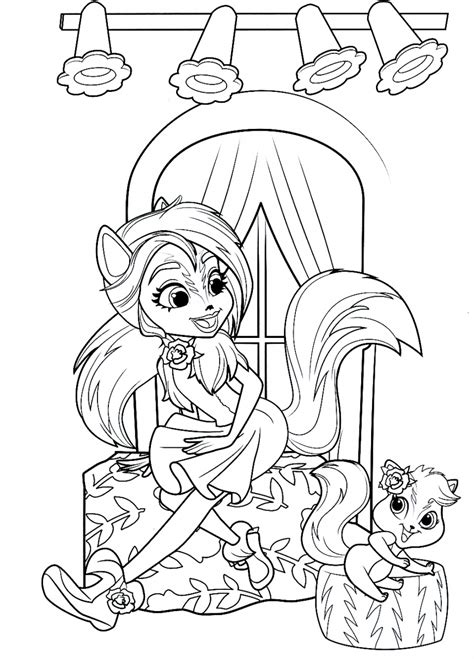 Whether as a home school craft activity or art project, these skunk coloring pages are popular all year round. Enchantimals new coloring pages - YouLoveIt.com