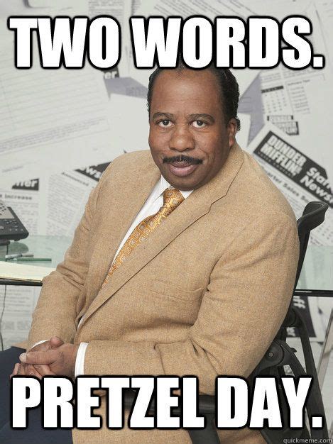 Phyllis, stanley, i want you to switch desks, i am going to reorganize and restructure the physical layout of the office to maximize everything! pretzel day and stanley hudson. | smiles. | Pinterest ...
