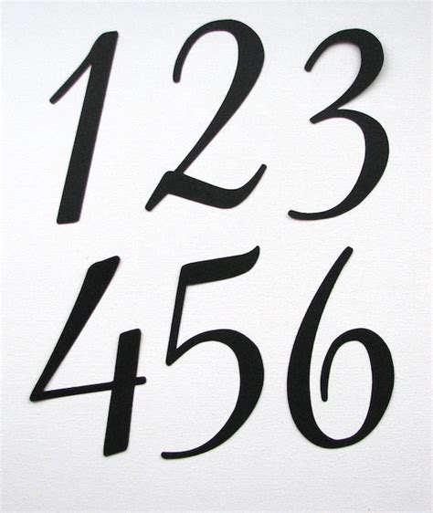 Items Similar To Large Numbers 1 10 In Black Great For Table Numbers