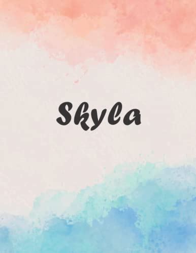 Skyla Personal Name Dot Gird The Notebook For Writing Journal Or Diary Women And Girls T For