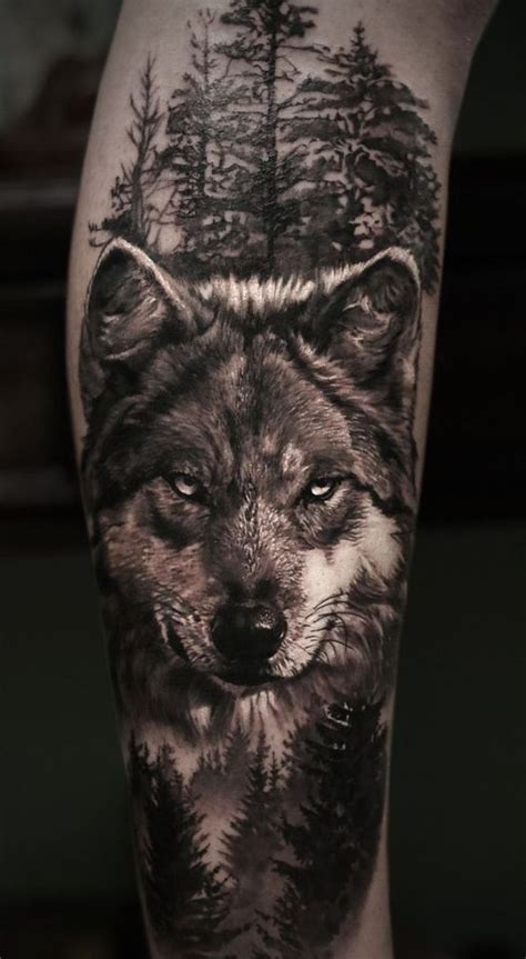 Wild Beauty 15 Top Wolf In The Forest Tattoo Designs