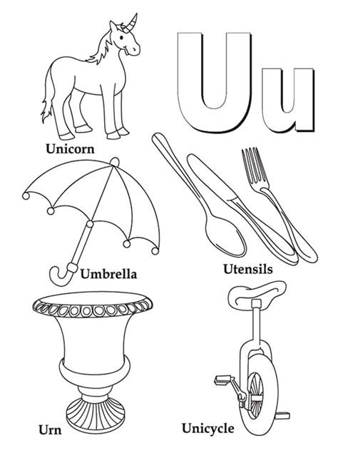 Letter U Coloring Pages Download And Print Letter U Coloring Pages
