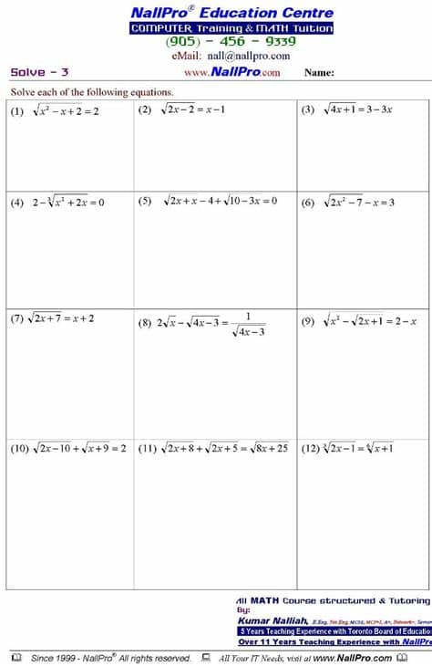 Zackery's Blog - Free printable algebra worksheets 7th graders