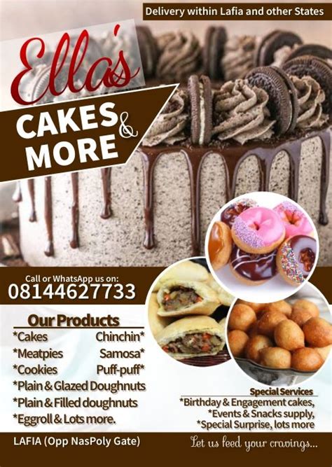 Cakes N Baking Flyer Template Pastry Design Cakes And More Baking