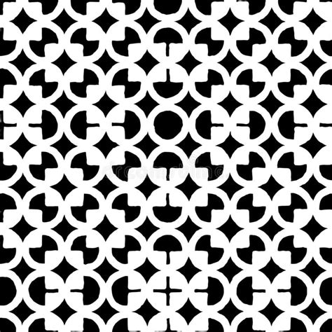 Seamless Black And White Geometric Texture Pattern For Decor And