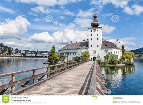 Schloss Ort On Traunsee Lake In Austria Stock Image