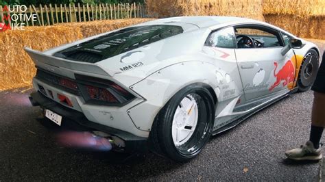Mad Mike Drift Lamborghini Huracan Nimbul Shredding Tires At Goodwood