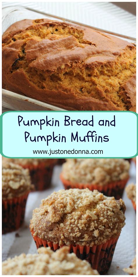 Pumpkin Bread And Pumpkin Muffins With Streusel Topping Just~one~donna