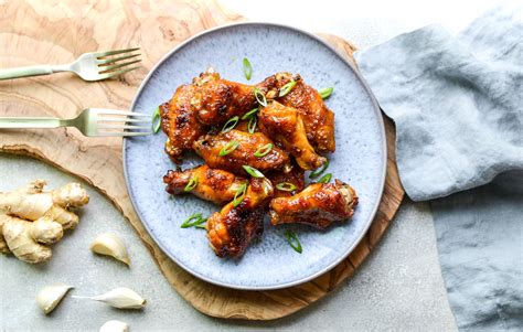 baked garlic ginger chicken wings nourishing meals®