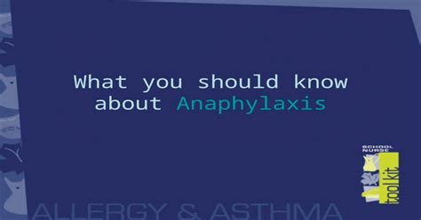 What You Should Know About Anaphylaxis Anaphylaxis Is A Severe