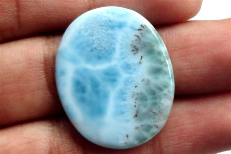 Blue Larimar Pectolite Gemstone Natural Dominican Republic Etsy