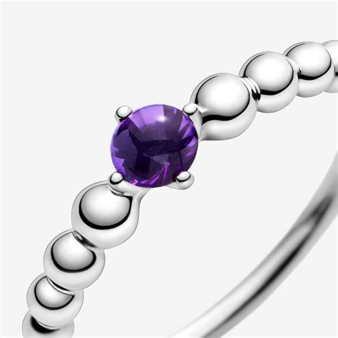 February Purple Beaded Ring Pandora Us