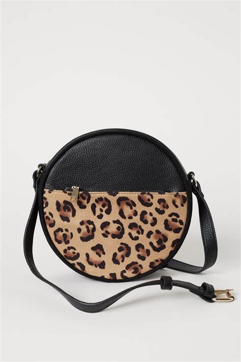 Round Shoulder Bag Blackleopard Print Ladies Handm Us