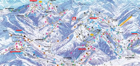 Kitzbühel Skigebiet Kitzbühel Kirchberg Pistenplan Skikarte