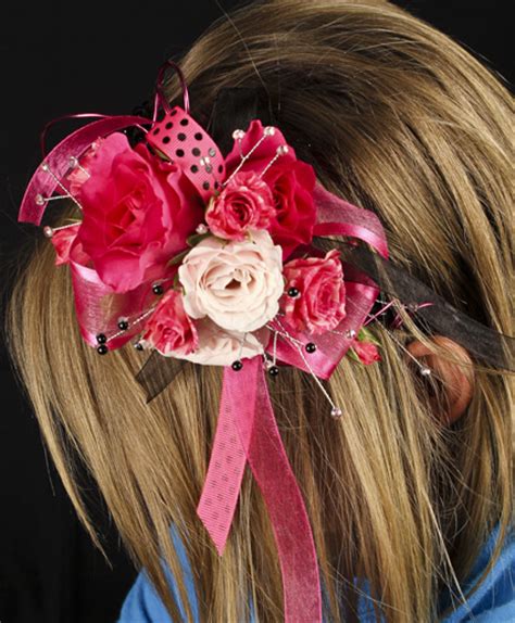 Hot Pink And Black Prom Hairpiece In Appleton Wi Twigs And Vines Floral