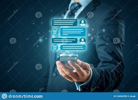 Chatbot Artificial Intelligence Communication Concept Stock Photo