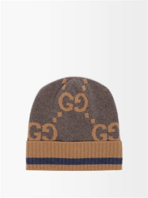 Gg Monogram Cashmere Beanie Hat Multi Gucci Matchesfashion Fr