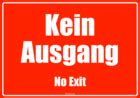 Kein ausgang schild kostenlos : Schild, Kein Ausgang (DE, EN) | Pdf-Vorlage zum Ausdrucken