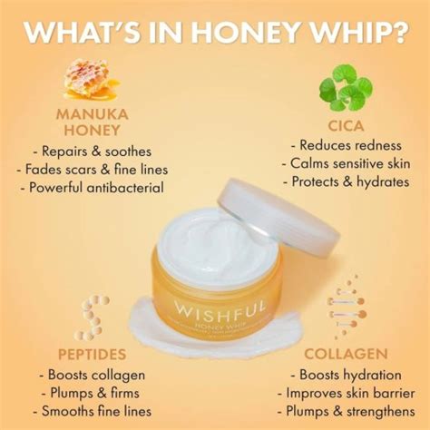 Wishful Honey Whip Peptide And Collagen Moisturizer 55 Gram