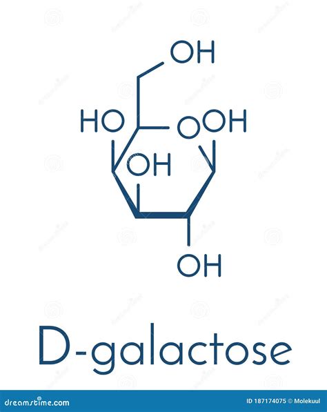Galactose Sugar Molecule Present In Milk And Dairy Products Skeletal