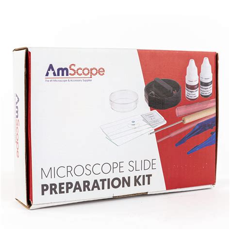 Amscope Sp 14 Microscope Slide Preparation Kit Including Stains Buy