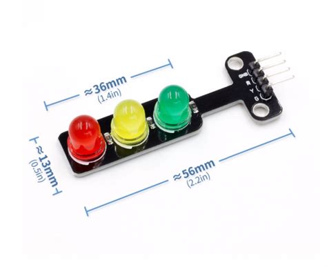Mini 5mm LED 5V Traffic Light LED Display Module Arduino AUSCOM