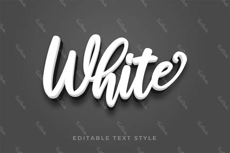 White Text Effect Premium Vector File