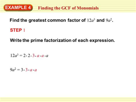 Greatest Common Factor Example