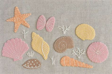 So, i am making up for it with two! Free Seashell Applique and Embroidery Patterns