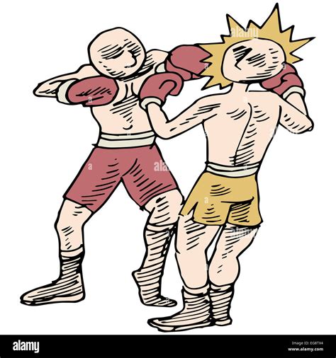 Drawing Two Punching Stock Photos & Drawing Two Punching 