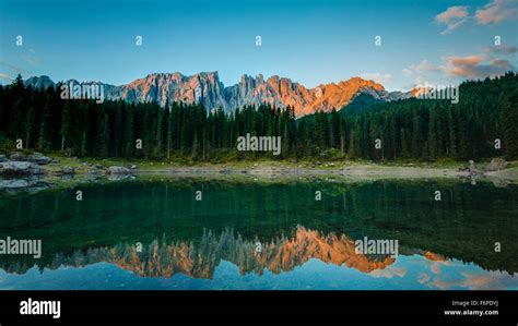 Mountain Massif And Karersee Hi Res Stock Photography And Images Alamy