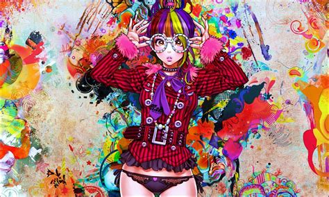 Fond Décran Coloré Illustration Anime Filles Anime Snyp