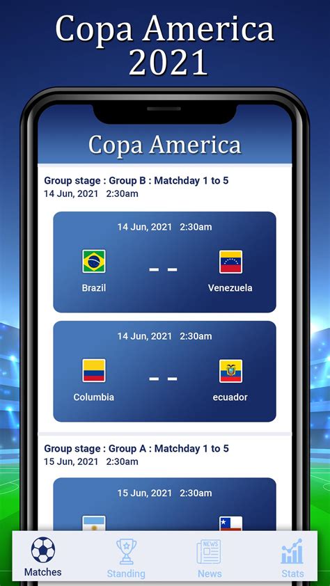 copa america 2021 schedule live scores and points apk for android download