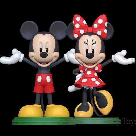 Artstation Mickey Mouse And Minnie Mouse 3d Print Models Resources