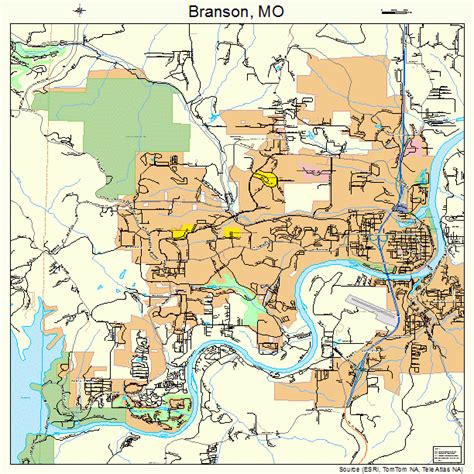 Branson Missouri Street Map 2907966