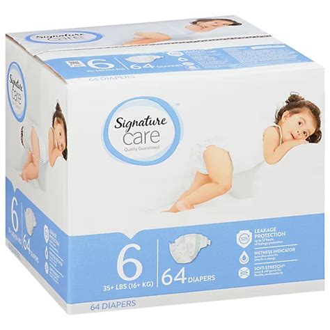 Signature Care Premium Baby Diapers Size 6 64 Count Pavilions