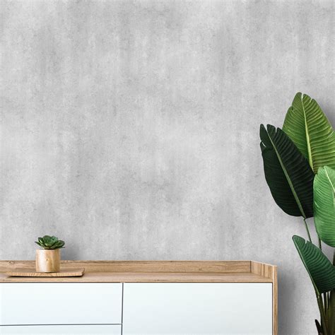 Concrete Cement Wallpaper Peel And Stick Removable Or Etsy