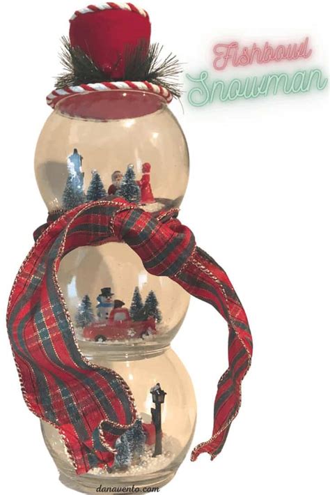Make A Simple And Festive Fishbowl Snowman Christmas Decoration