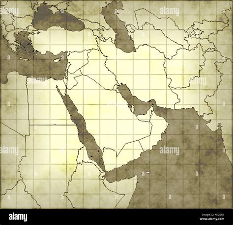 Old Map Middle East Stock Photo Alamy