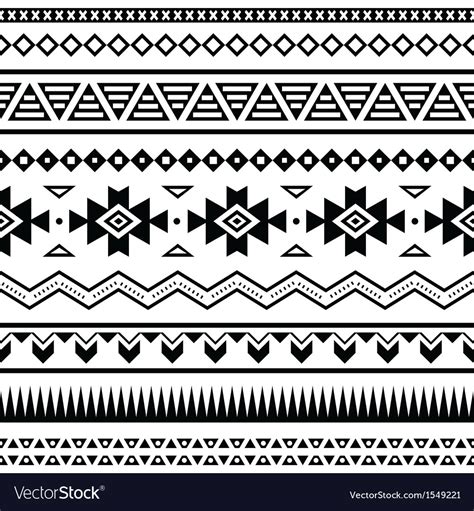Aztec Mexican Seamless Pattern Royalty Free Vector Image