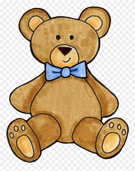 Teddy Bear Clipart Boy Bear Illustration Crewel